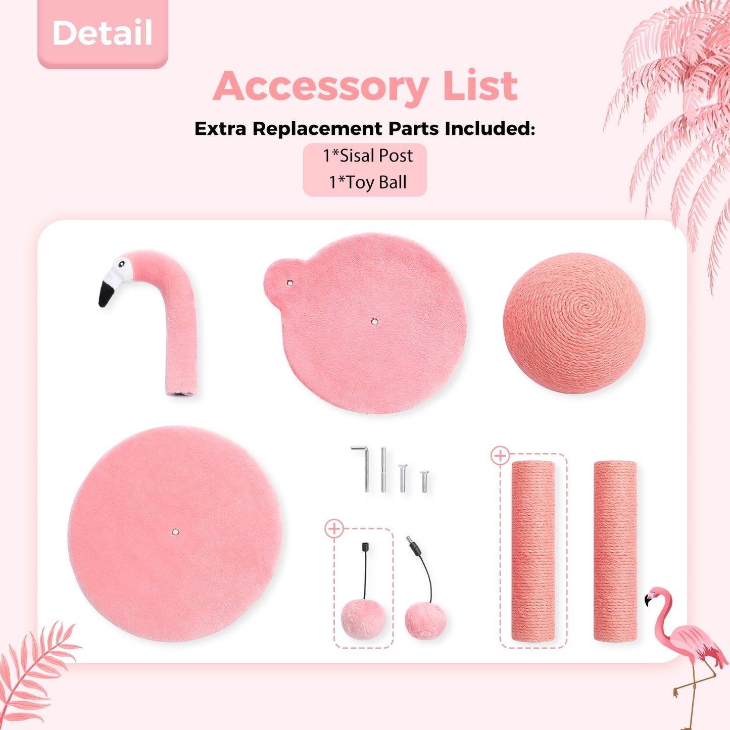 🩷 CocoBellas “Pretty in Pink” Flamingo Cat Scratcher